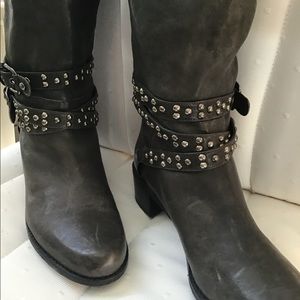 Stuart Weitzman Charcoal Grey knee high boots